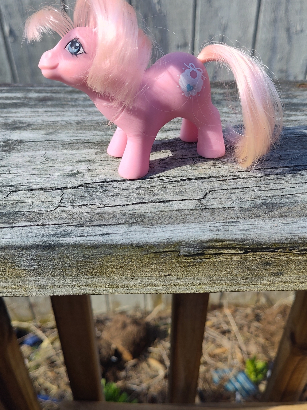 Pink Vintage Pony Figure with Pastel Mane